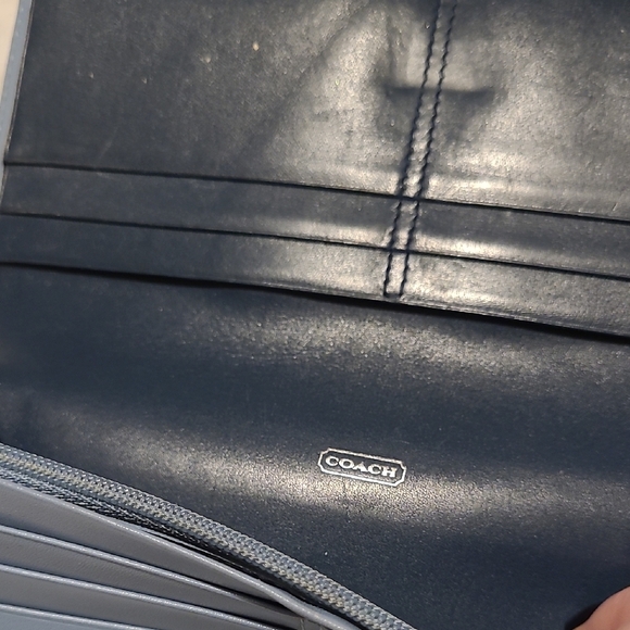 Coach Light Blue Leather Women's Wallet - Picture 5 of 9